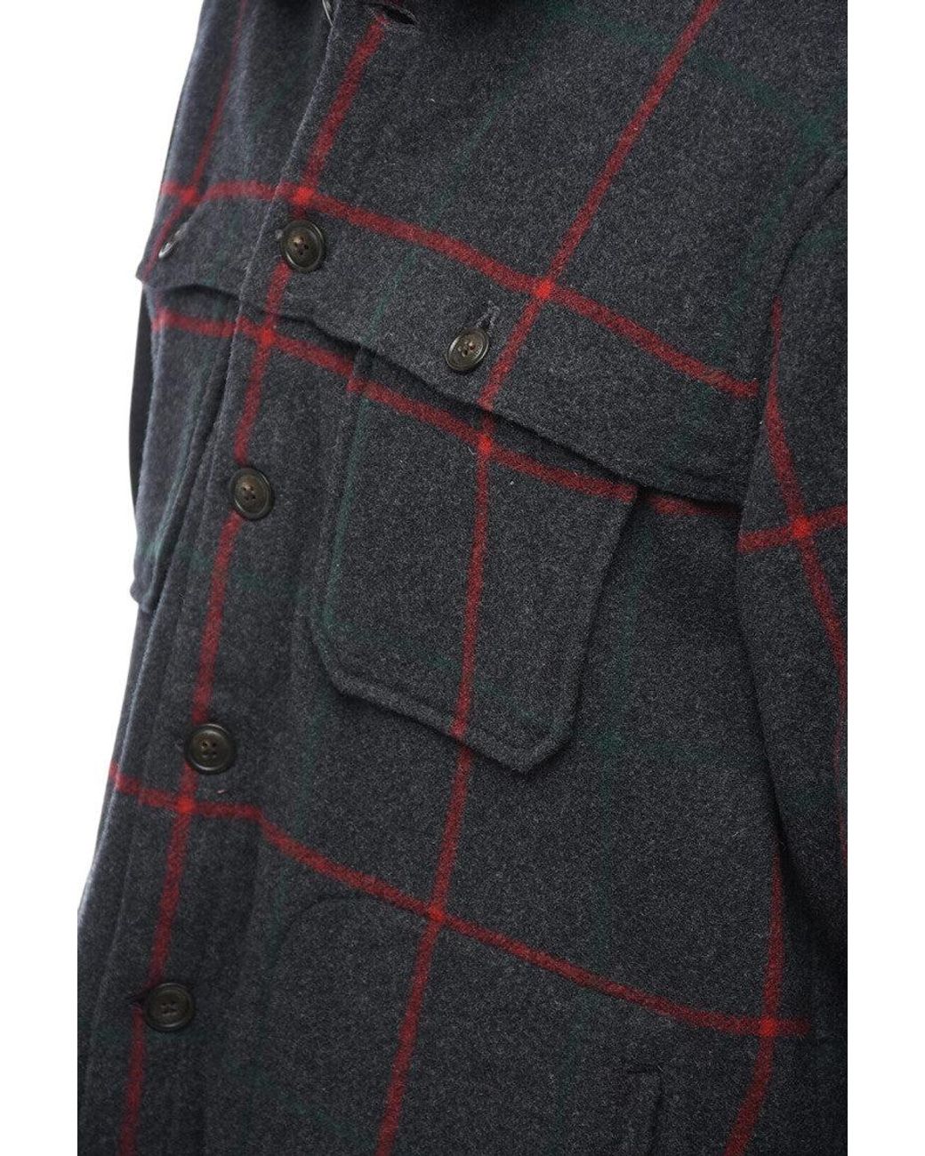 Woolrich Gray Regular Check Overshirt for men