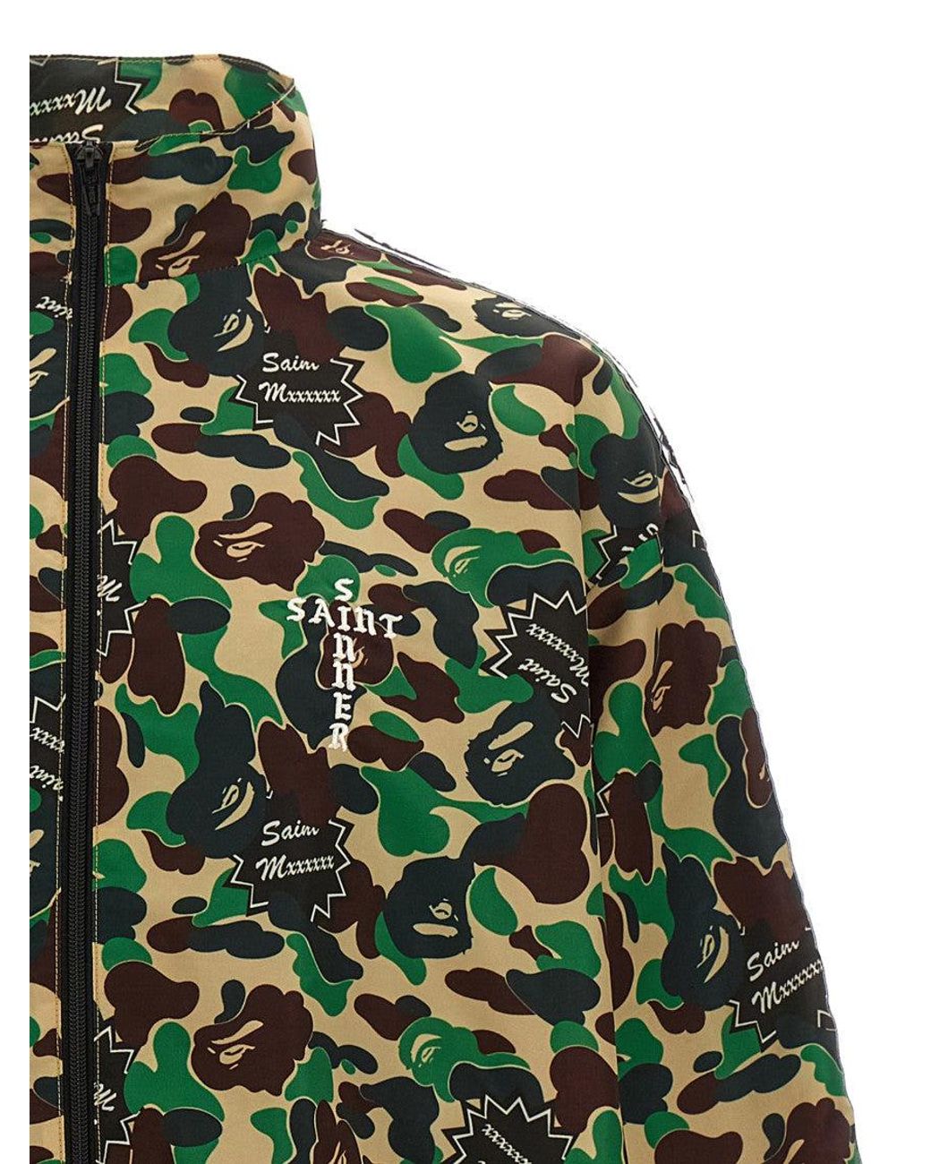 SAINT Mxxxxxx Green Camouflage Print Sweatshirt for men
