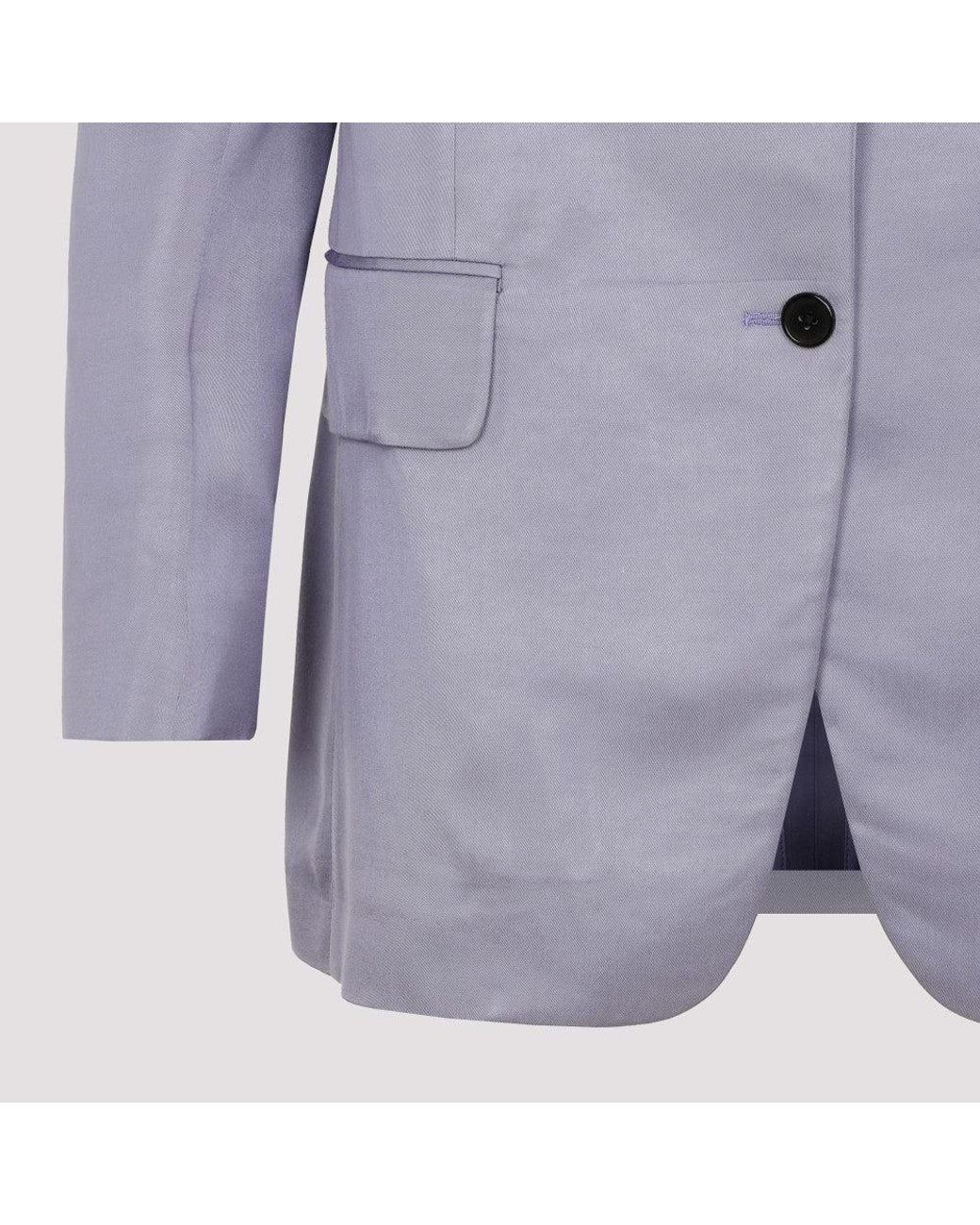 Tom Ford Blue Soft Twill Boyfriend Jacket