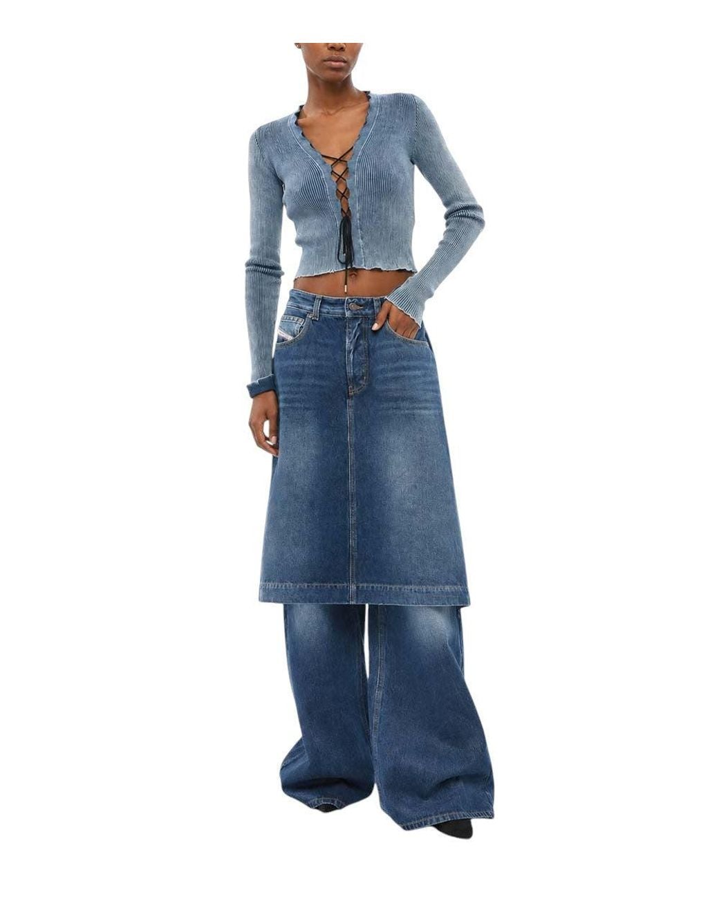DIESEL Blue Loose Low Rise Jeans