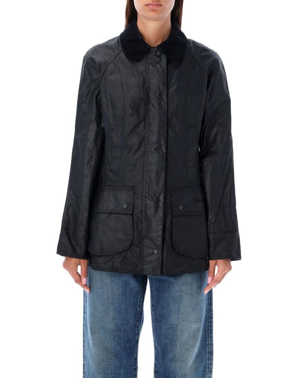 Barbour Blue Beadnell Wax Jacket