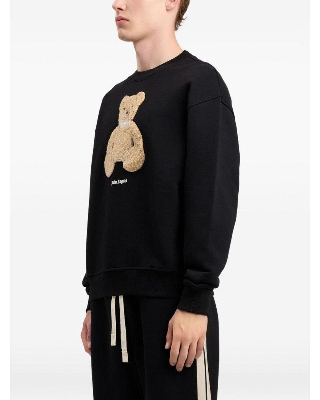 Palm Angels Black Graphic Crew Neck Sweatshirt for men