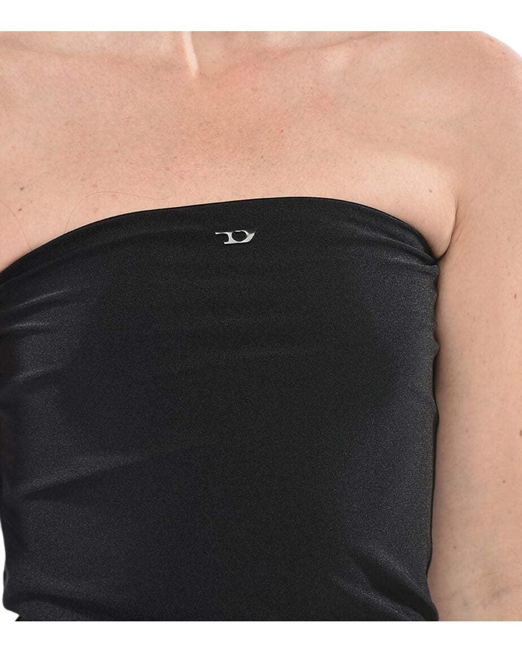 DIESEL Black Strapless Mini Dress