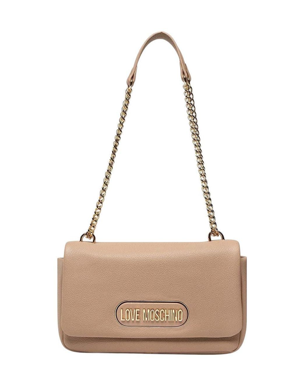 Love Moschino Brown Logo Small Shoulder Bag