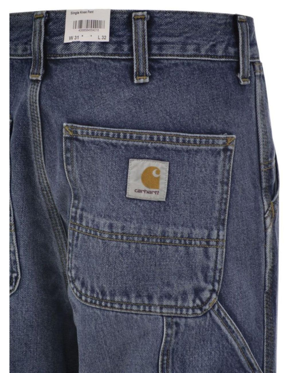 Carhartt Blue Straight Mid Rise Jeans for men