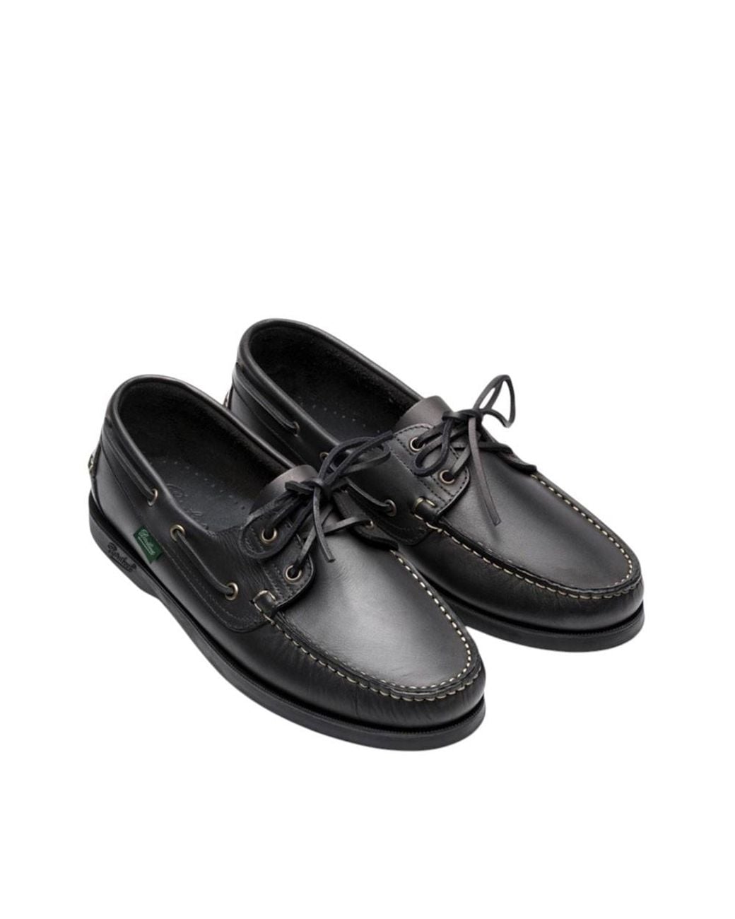 Paraboot Black Leather Loafers for men