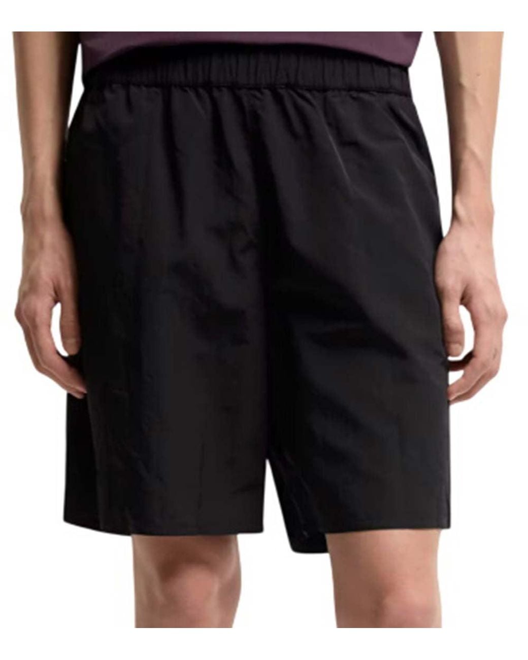 Moncler Black Solid Swim Shorts for men