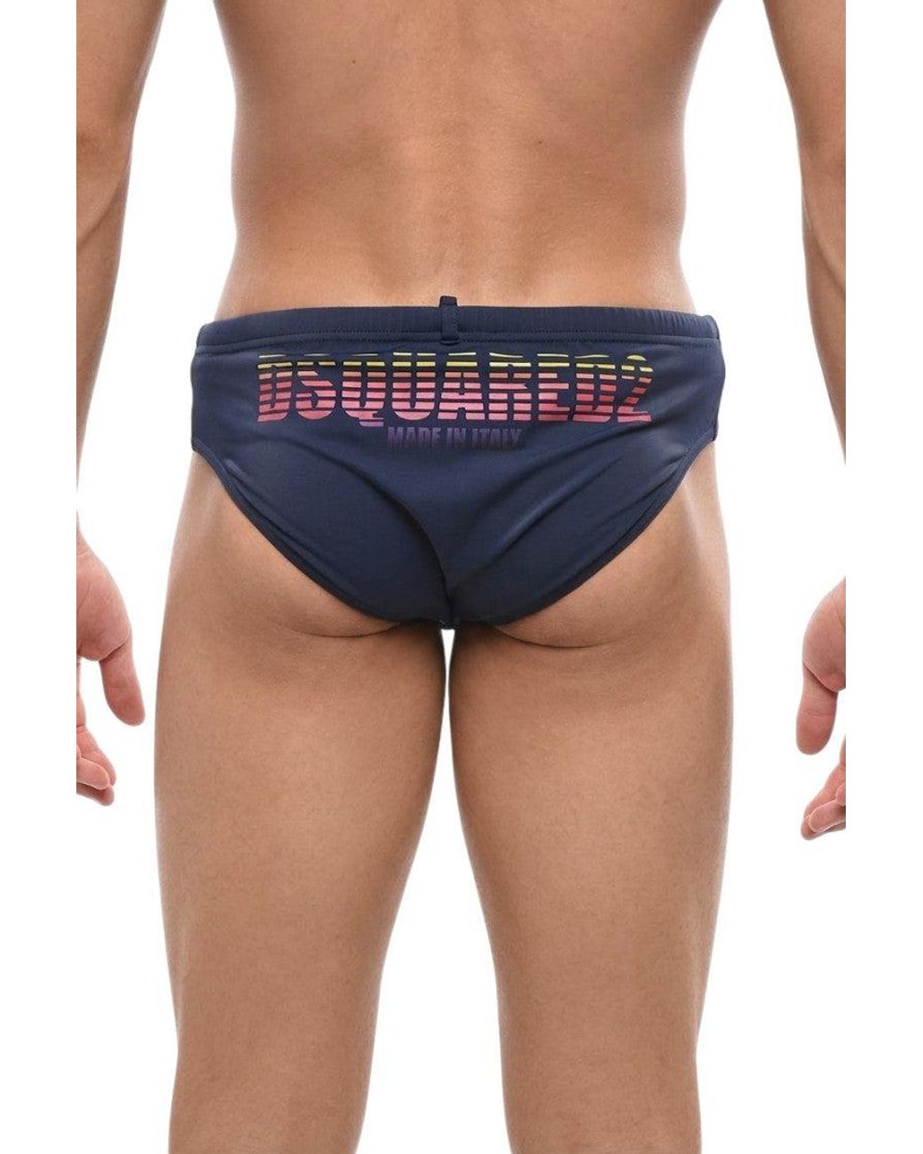 DSquared² Blue Solid Swim Brief for men