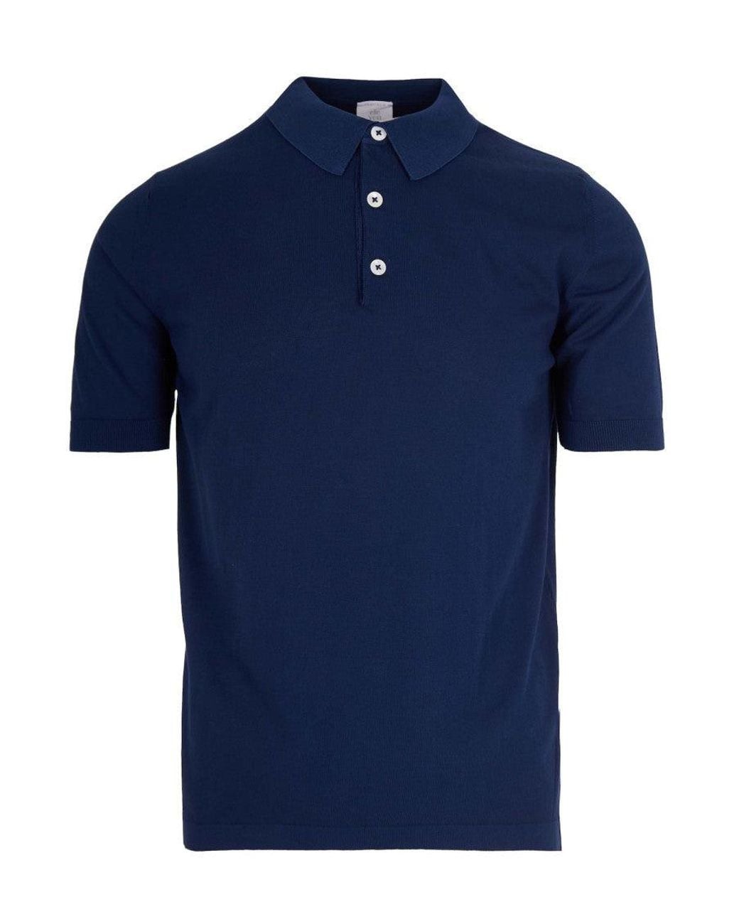 Eleventy Blue Regular Polo for men