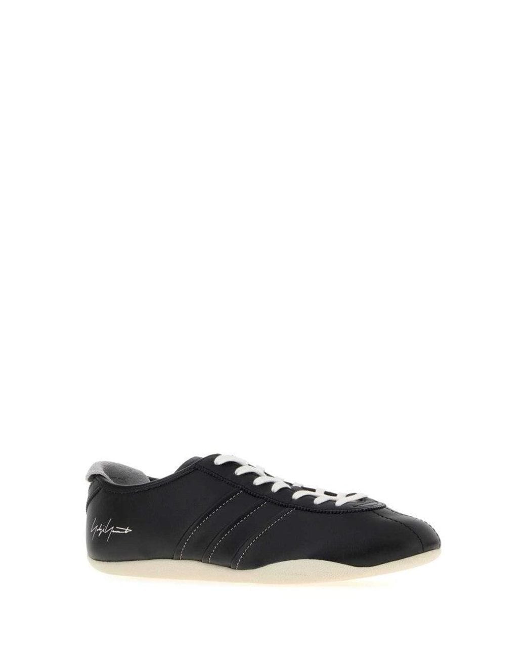 Y-3 Black Leather Sneakers for men