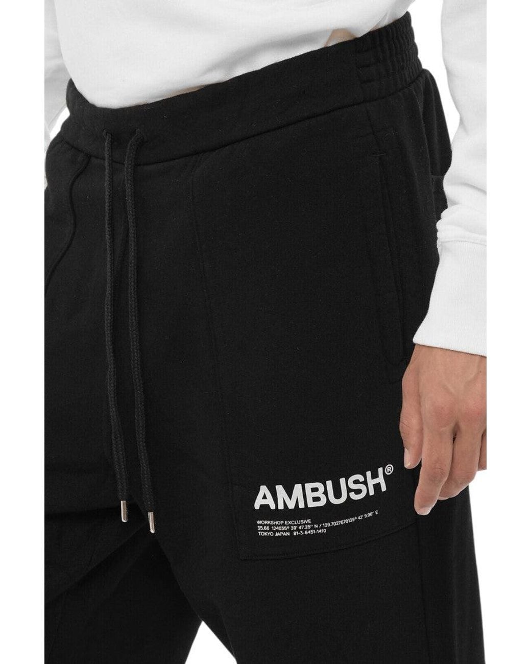 Ambush Black Relaxed Track Pants for men