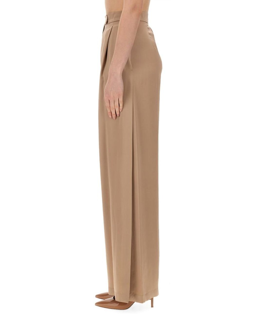 Max Mara Natural Regular Pleated Pants