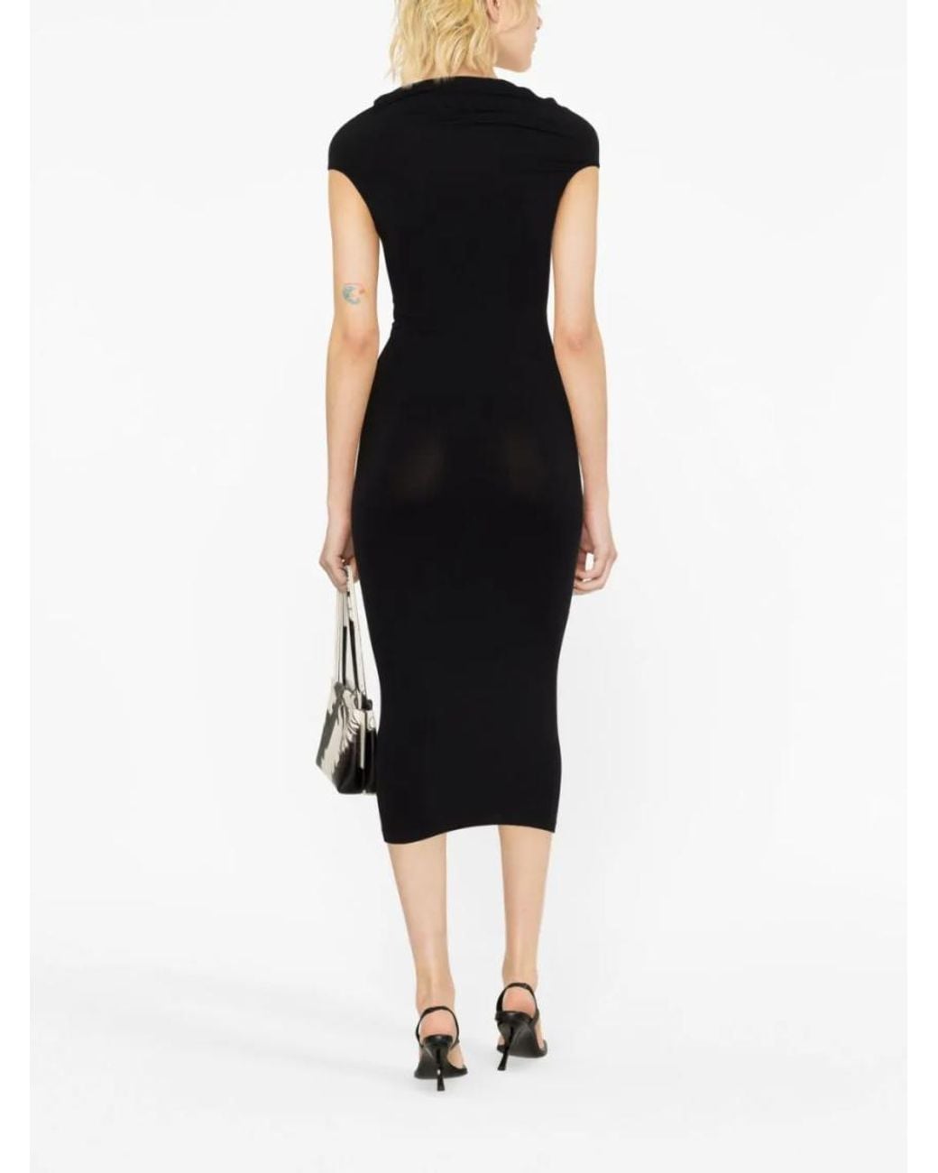 Wolford Black Fatal Cut Out Midi Dress