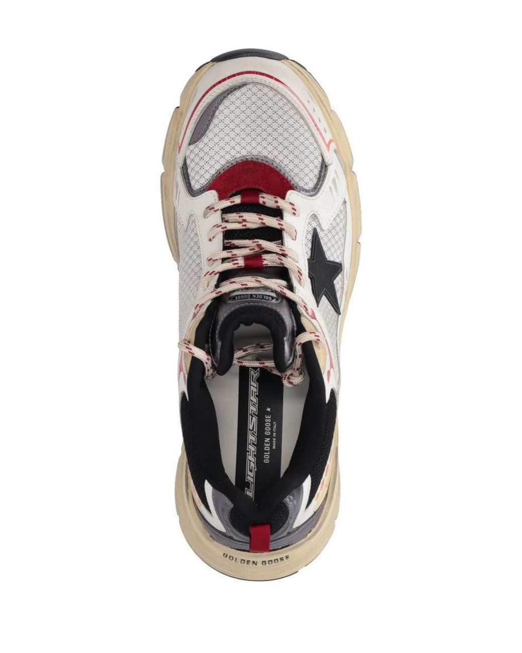 Golden Goose Deluxe Brand White Color Block Sneakers for men