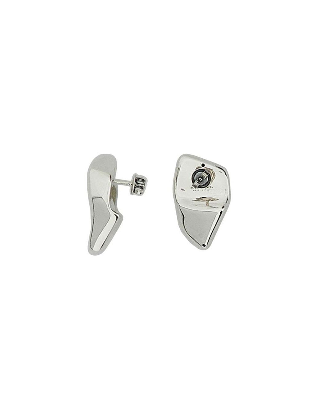 Bottega Veneta Metallic Sculptural Stud Earrings