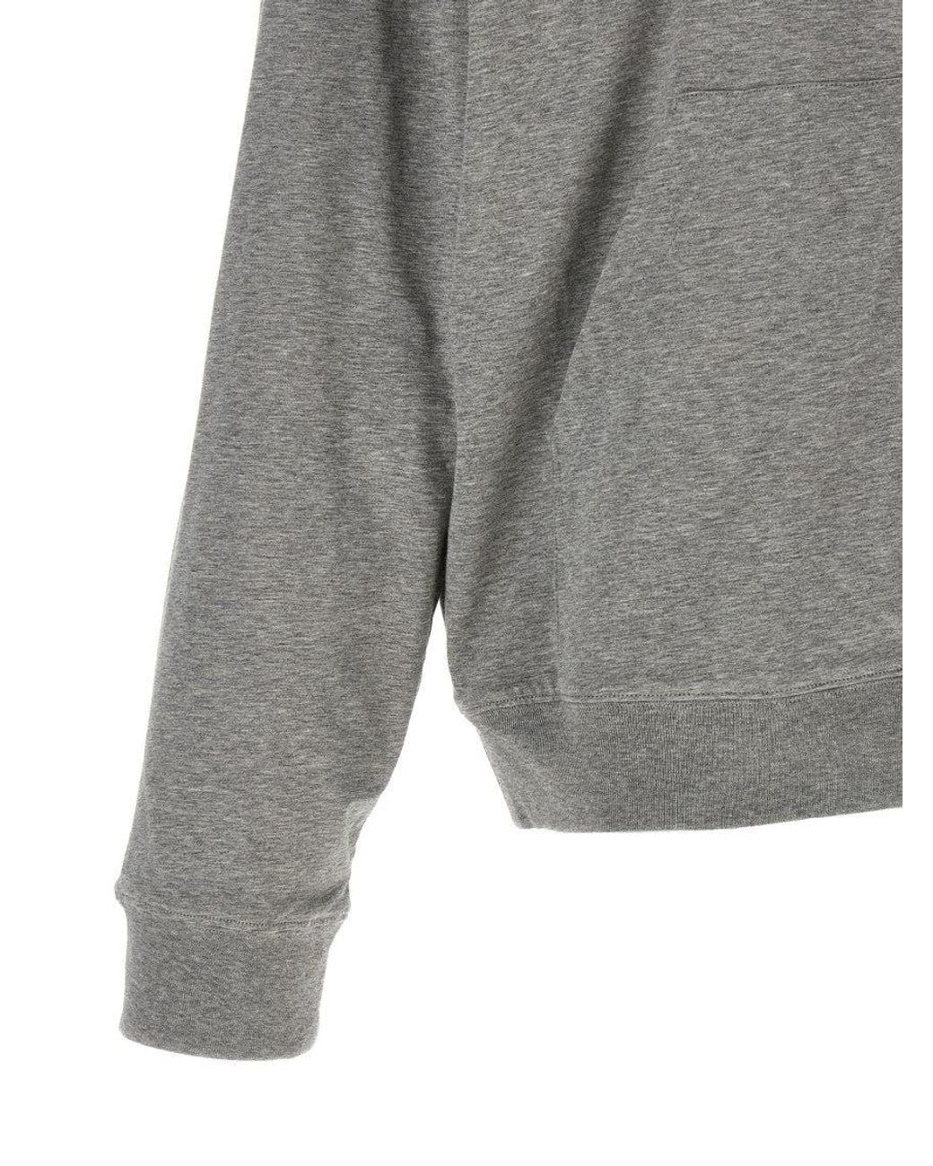 Miu Miu Gray Logo Zip Up Hoodie
