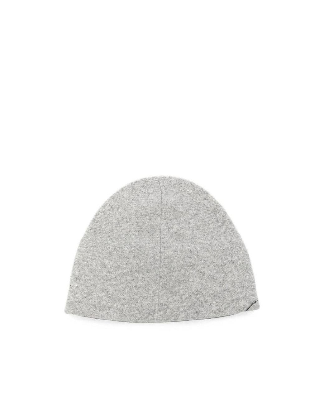 Jacquemus Gray Logo Beanie Cap for men