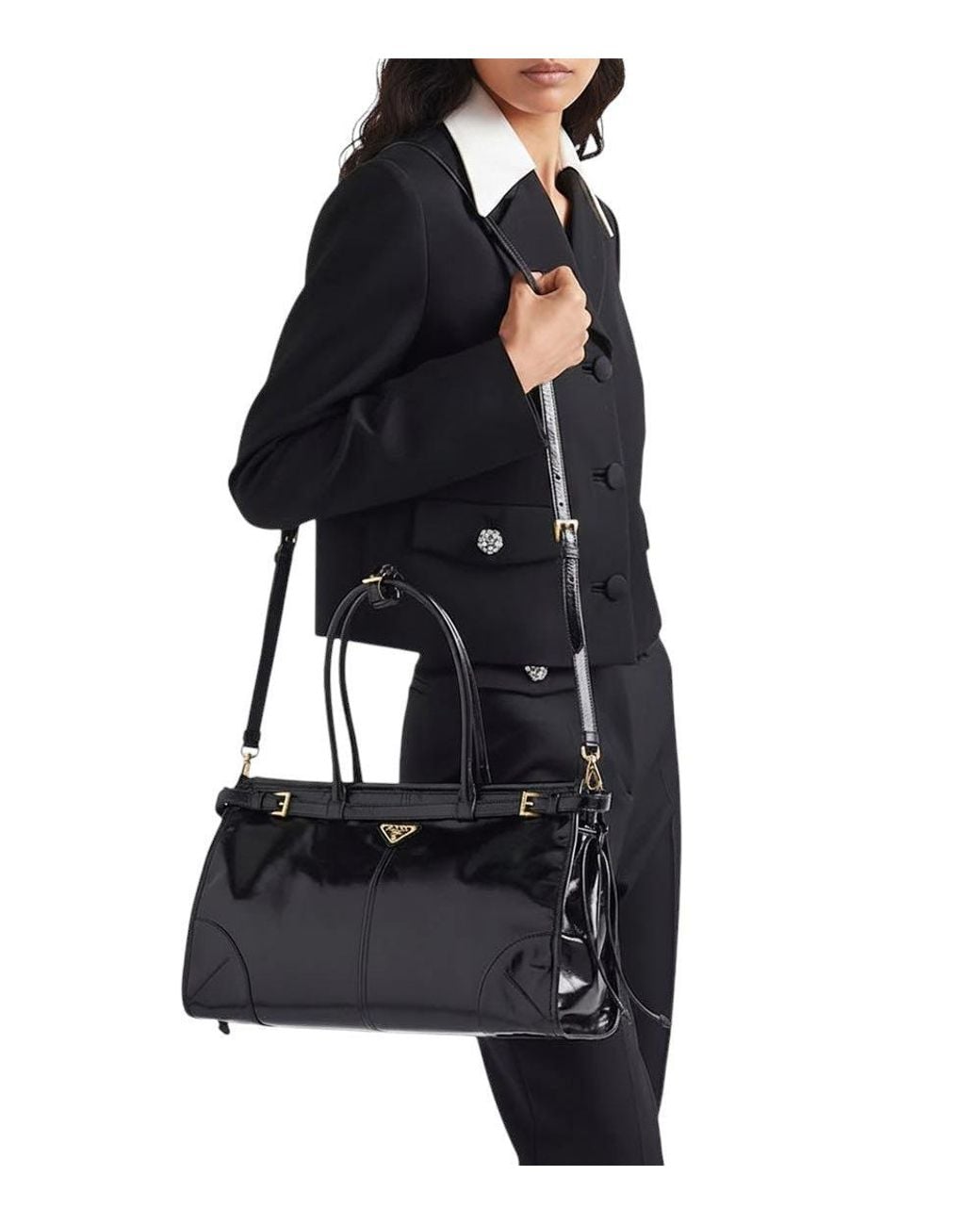 Prada Black Bonnie Large Tote
