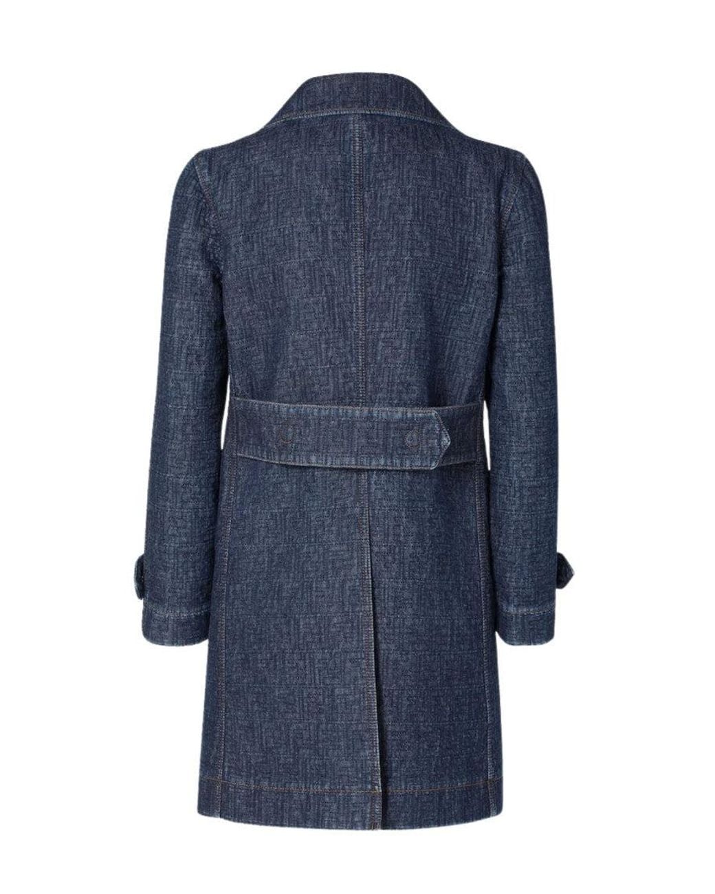 Fendi Blue Elegant Mini Dress With Unique Patterns