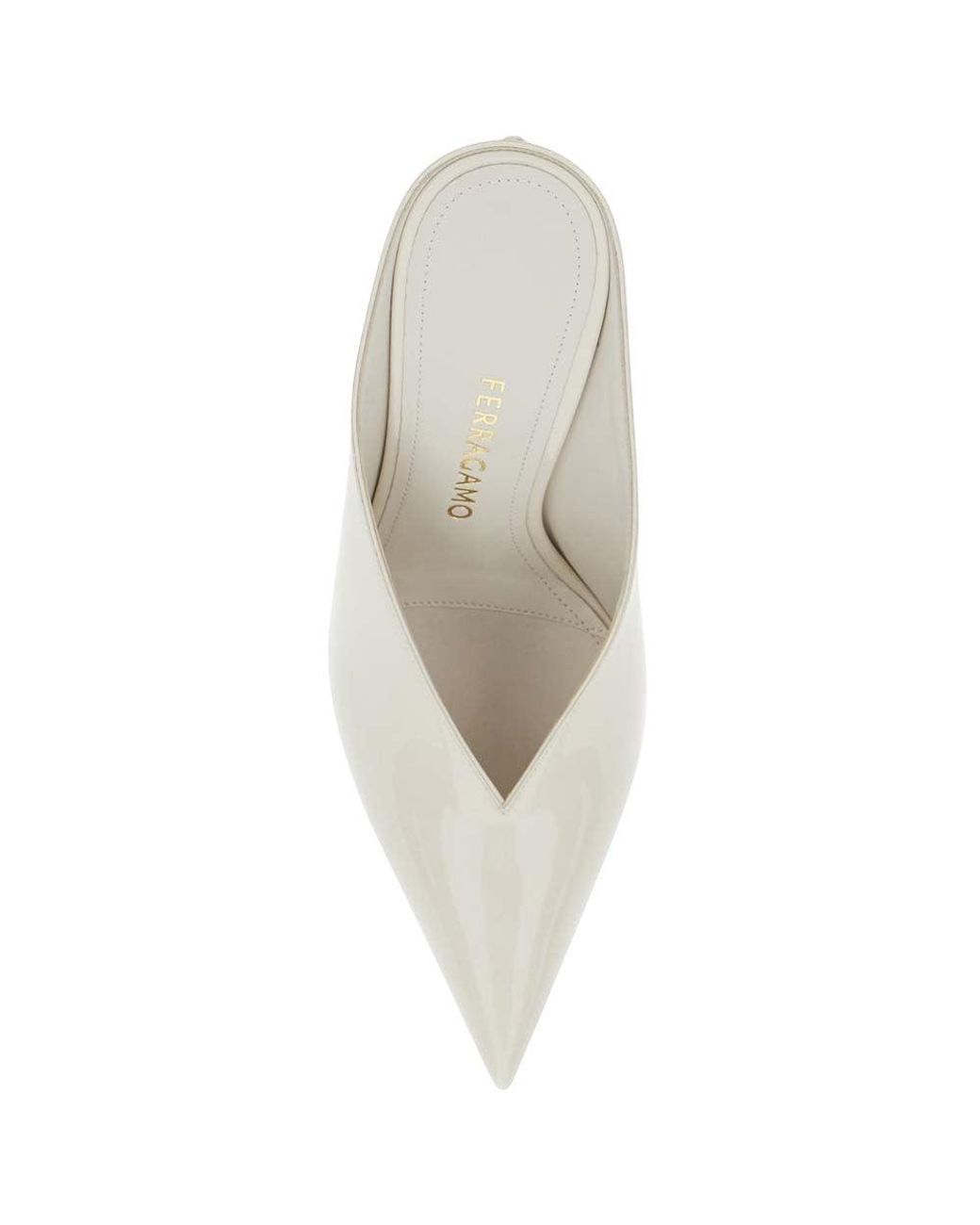 Ferragamo Natural Pointed-Toe Mules