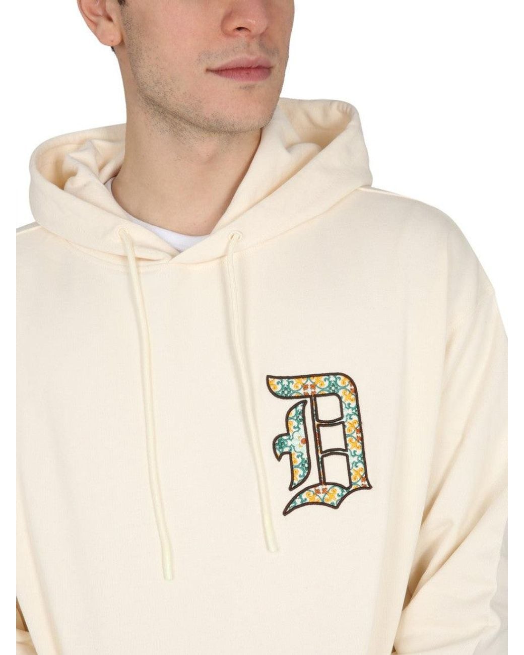 Drole de Monsieur White Light Logo Hoodie for men