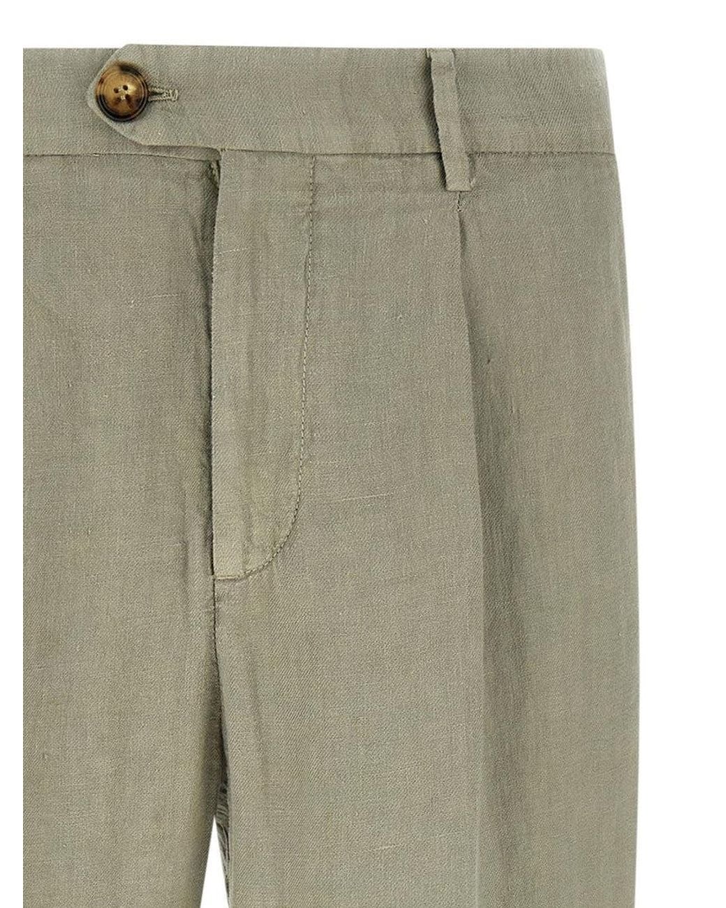 Brunello Cucinelli Gray Tapered Pants for men