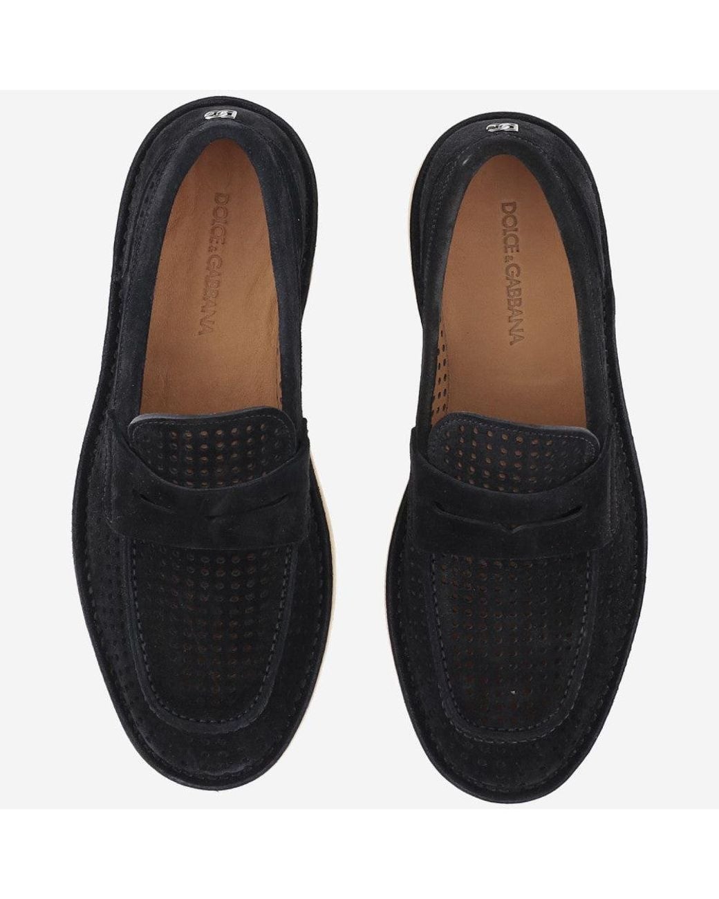 Dolce & Gabbana Black Slip On Loafers for men
