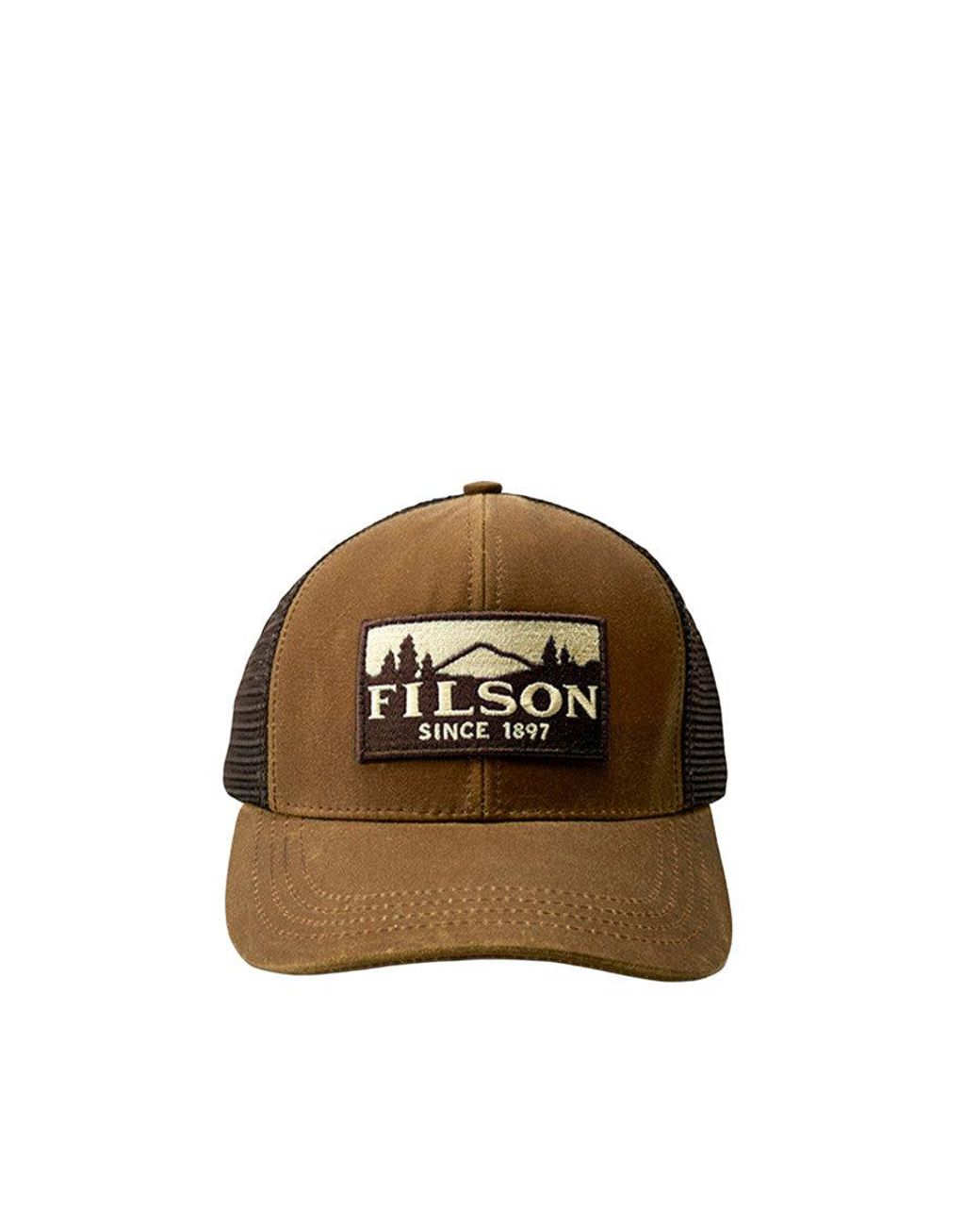 Filson Brown Scenic Logo Baseball Hat for men