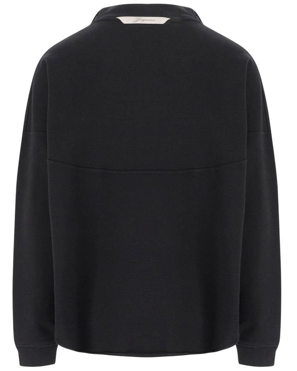 Jacquemus Black Mock Collar Sweatshirt for men