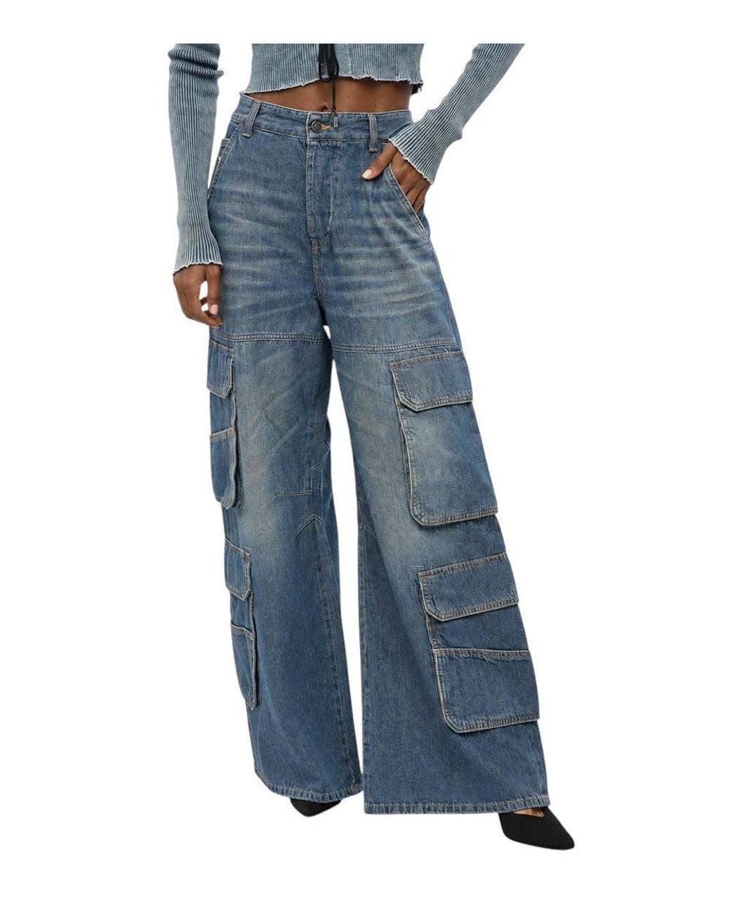 DIESEL Blue Loose Low Rise Jeans