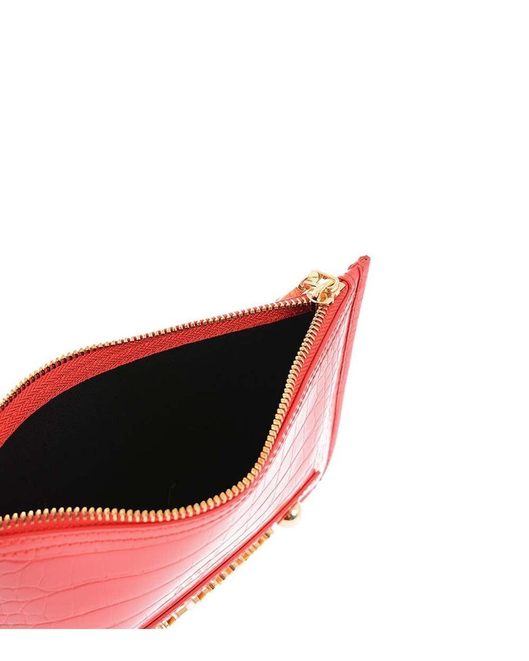 Love Moschino Red Logo Plaque Small Crossbody Bag