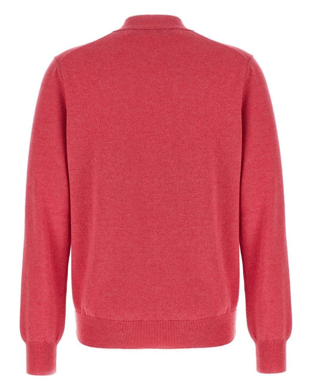 Comme des Garçons Embroidered V Neck Sweater