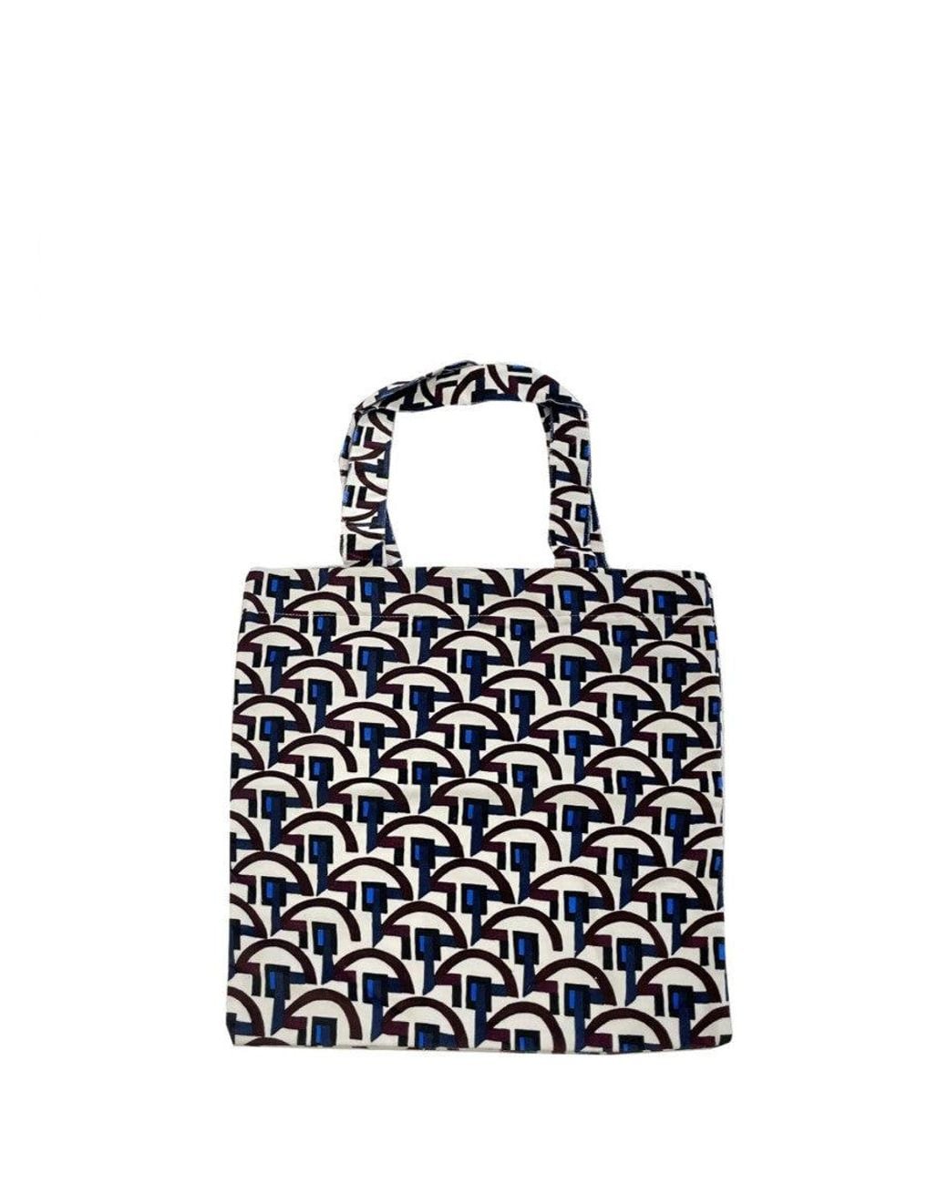 Laura Urbinati Blue Printed Tote