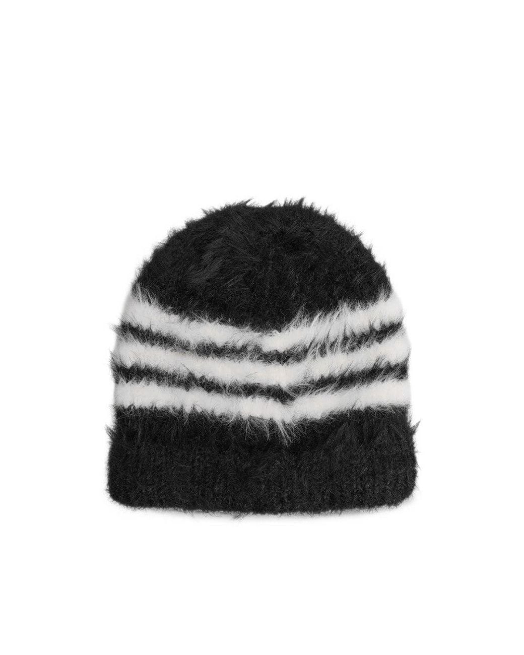 Y-3 Black Stripes Beanie Cap for men