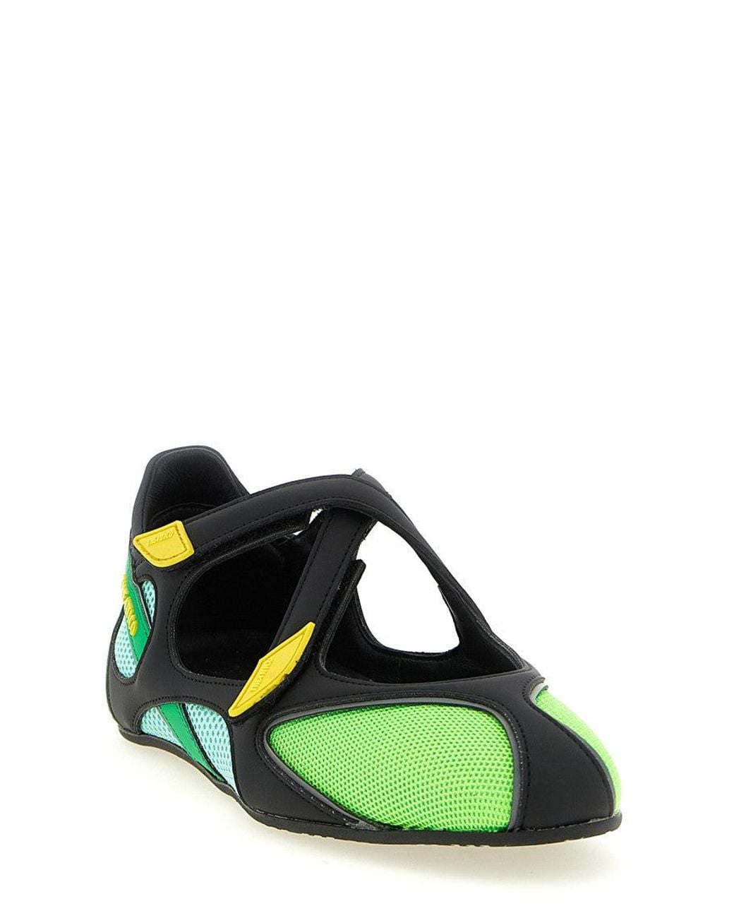 The Attico Green Floor 01 Ballet Flat