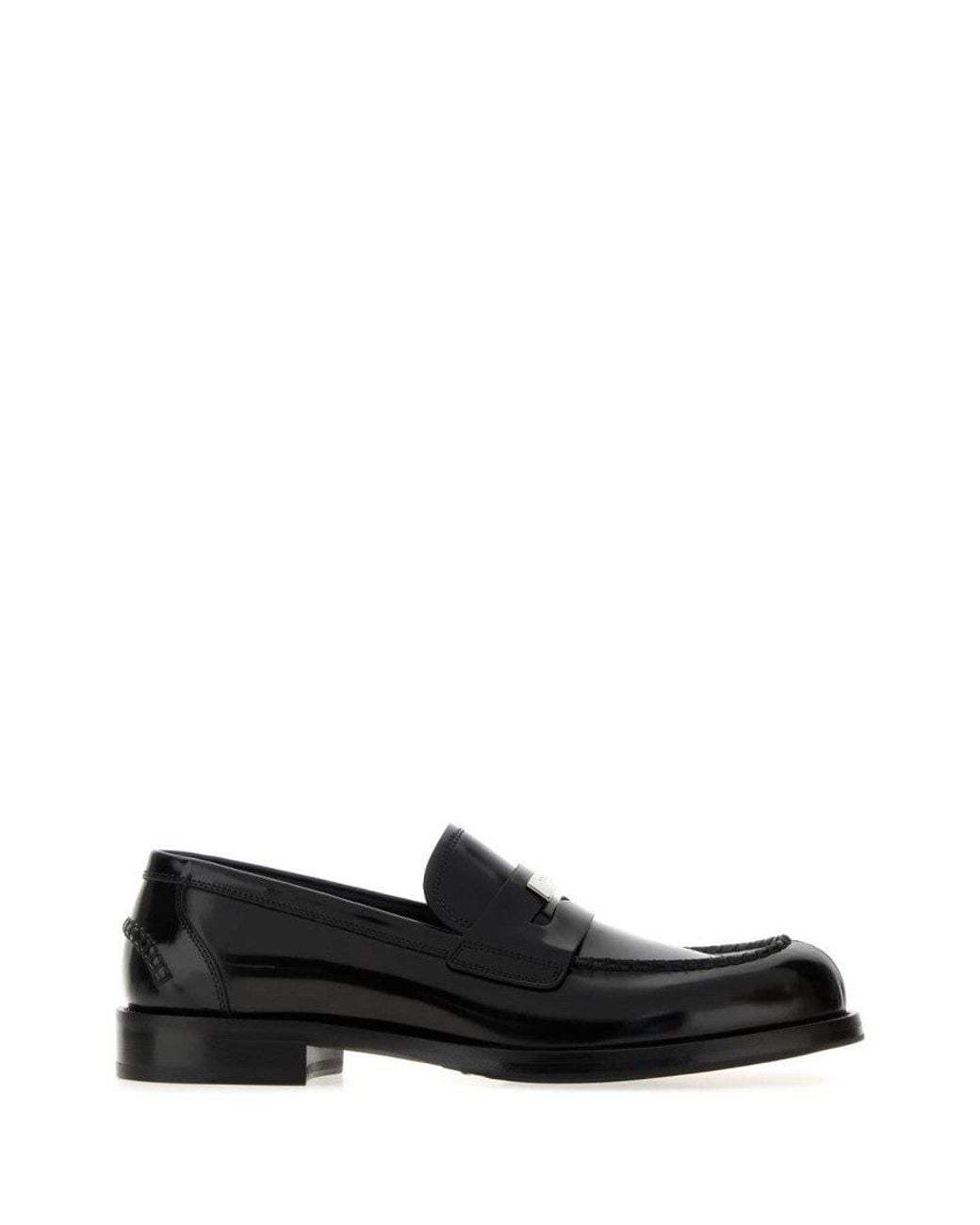 Dolce & Gabbana Black Leather Loafers for men