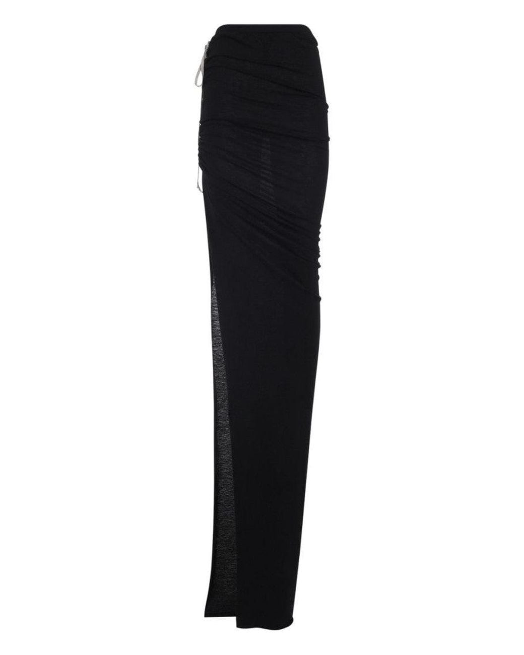 Rick Owens Blue Long Skirt