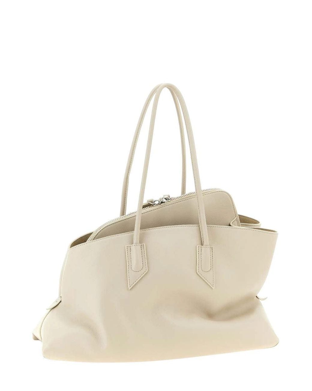 The Attico Natural La Passeggiata Medium Shoulder Bag