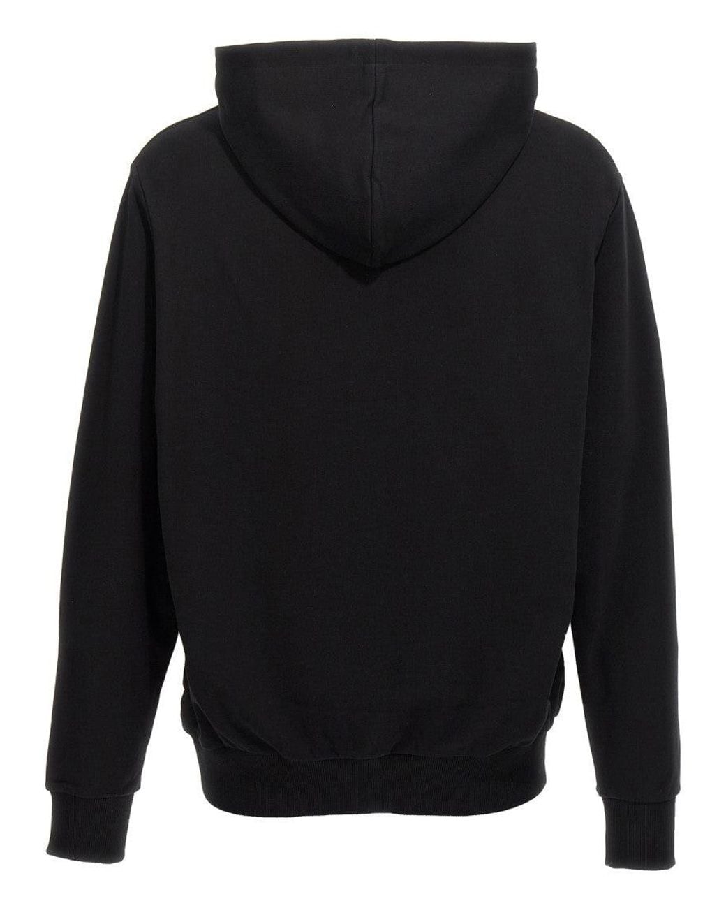 Balmain Black Logo Print Hoodie for men