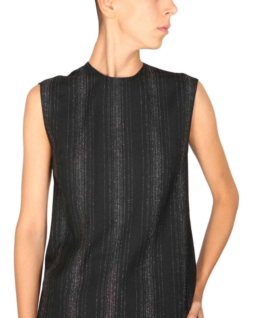 Stella McCartney Black Stripes Round Neck Top