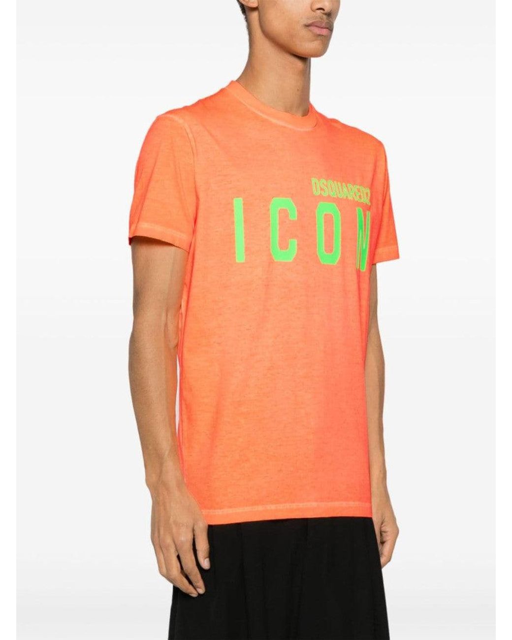 DSquared² Orange Cotton T-Shirt for men