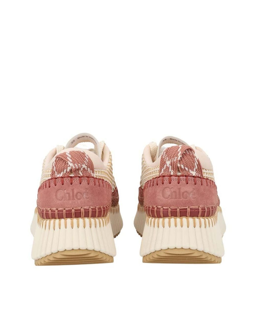 Chloé Pink Textured Sneakers