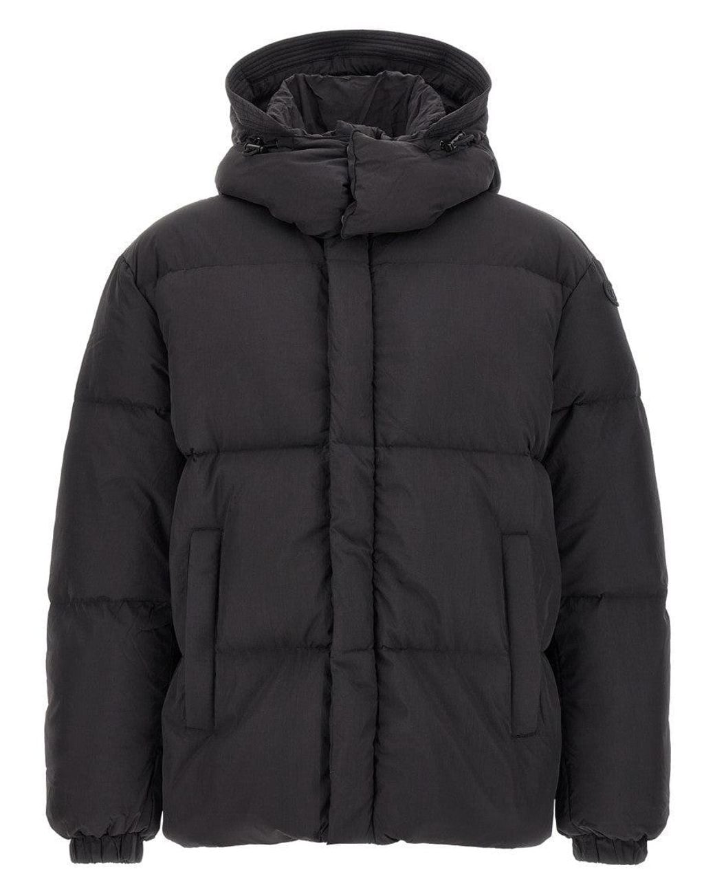 DIESEL Black Quilted Hood Jacket for men