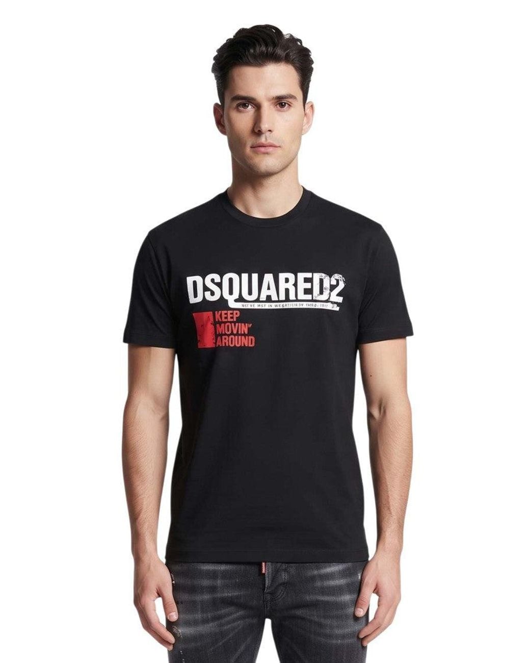 DSquared² Black Regular Logo T-Shirt for men