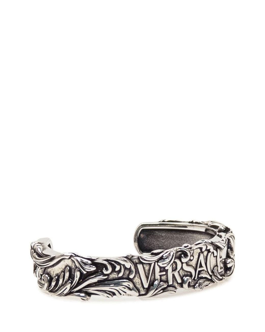 Versace White Logo Bracelet for men
