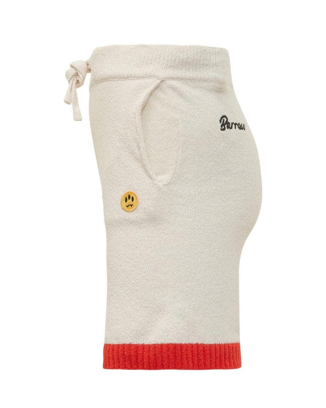 Barrow Gray Off Logo Shorts for men