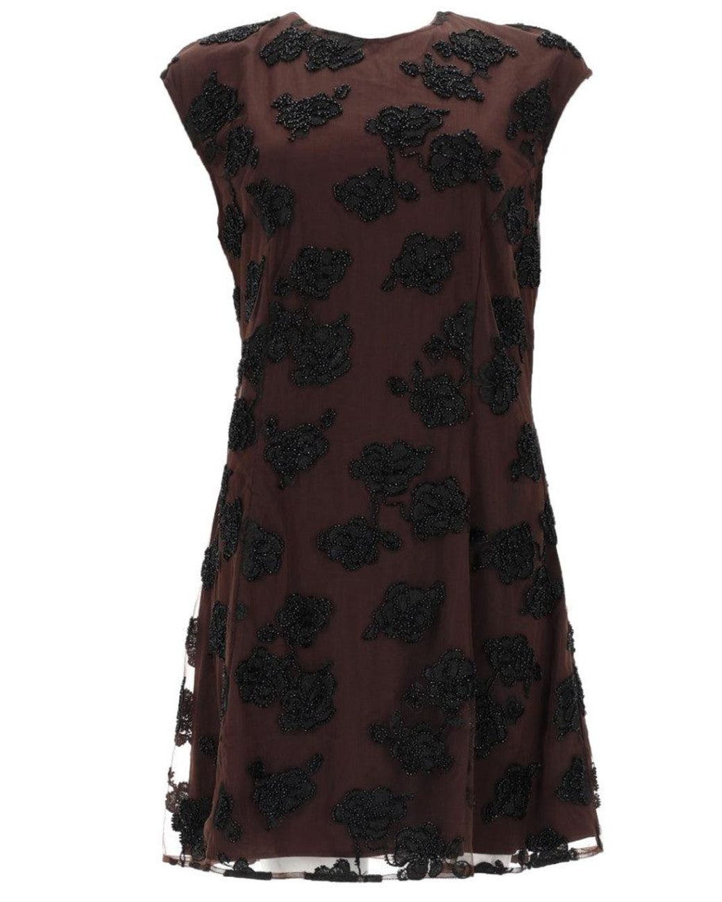 ROTATE BIRGER CHRISTENSEN Black Abito Mini Con Dettagli Floreali
