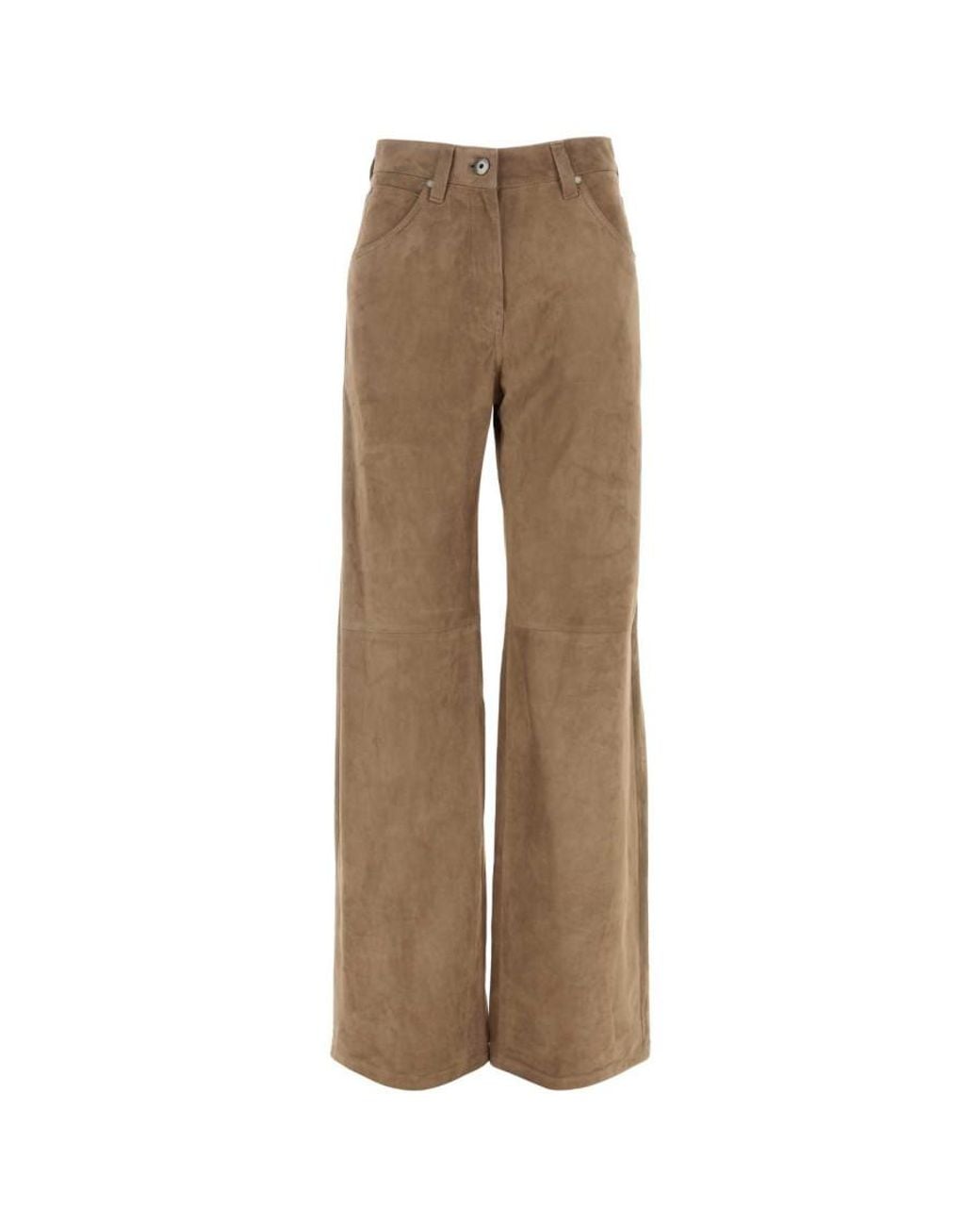 Brunello Cucinelli Natural Regular Flat Front Pants