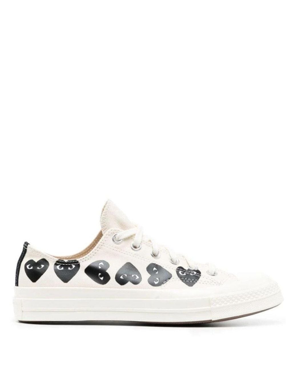 Comme des Garçons White Round Toe Sneakers for men