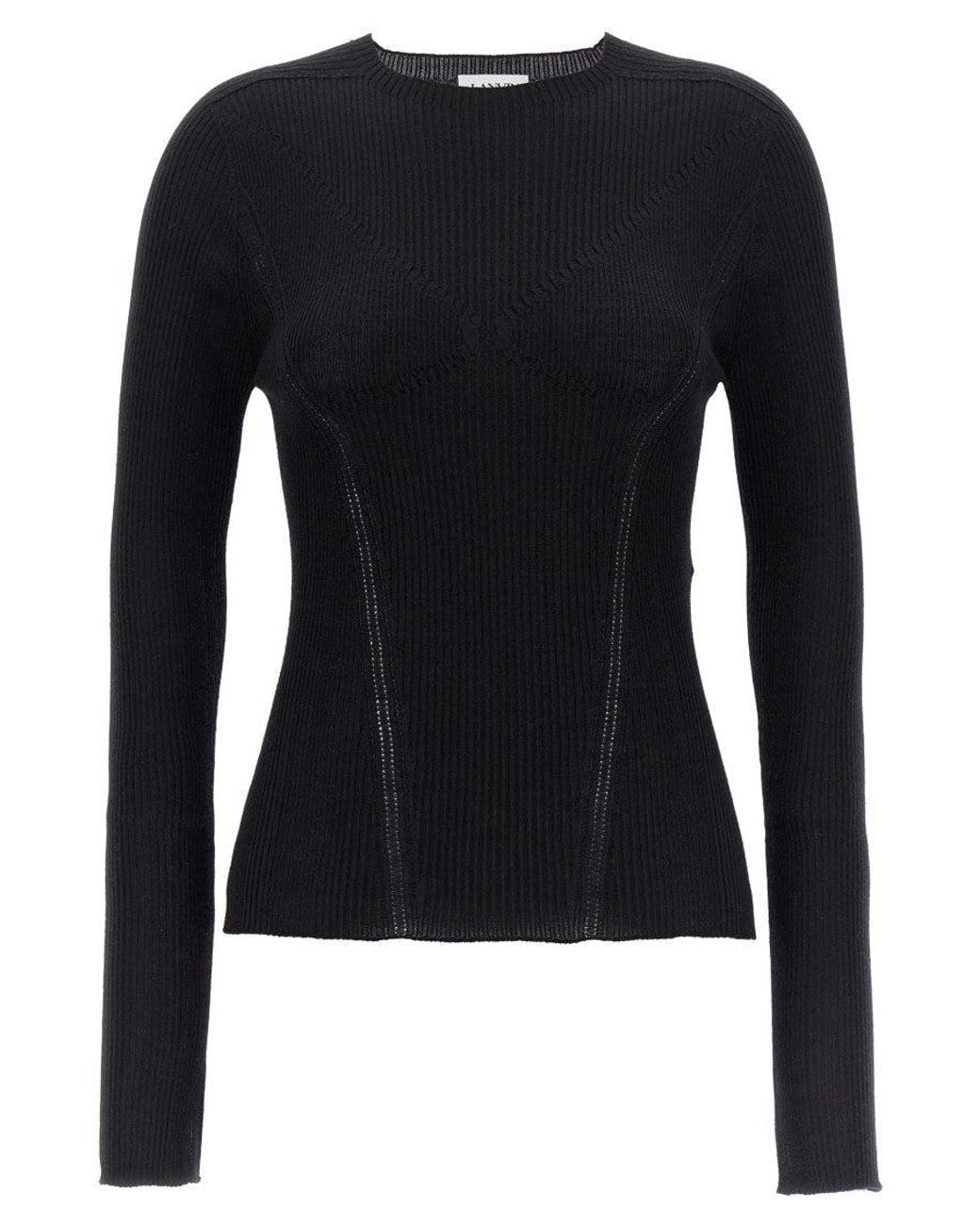 Lanvin Blue Ribbed Sweater